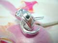 Wholesale jewelry shopping factory, Clear cz rhinestone inlaid in half hoop, 925. sterling silver earrings 
