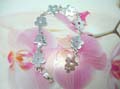 Ladies indonesian wholesale jewelry, Spring daisy chain motif bracelet, handmade from 925. sterling silver 