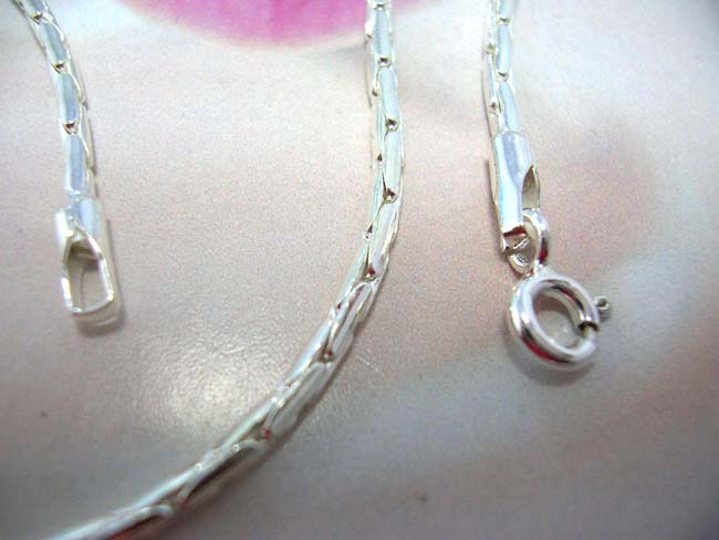 Wholesale fashion wear manufacturer, Bali art wear sterling silver oval chain necklace