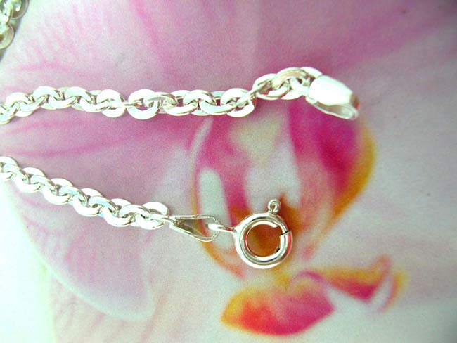 Indonesia gift store outlet, Thick, 925. sterling silver hoop chain necklace
