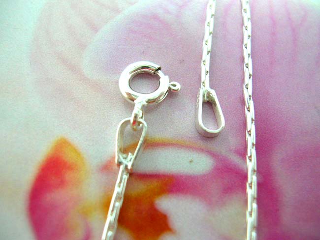 Handcrafted jewelry outlet factory, Stylish, sterling silver long chain necklace 