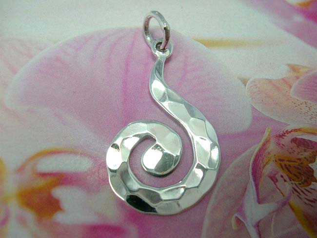Fantasy jewelry supply exporter, Single spiral pendant, made from 925. sterling silver