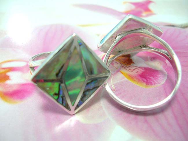 Handcrafted diamond designed sterling silver ring with indonesian gems from bali import warehouse retailer