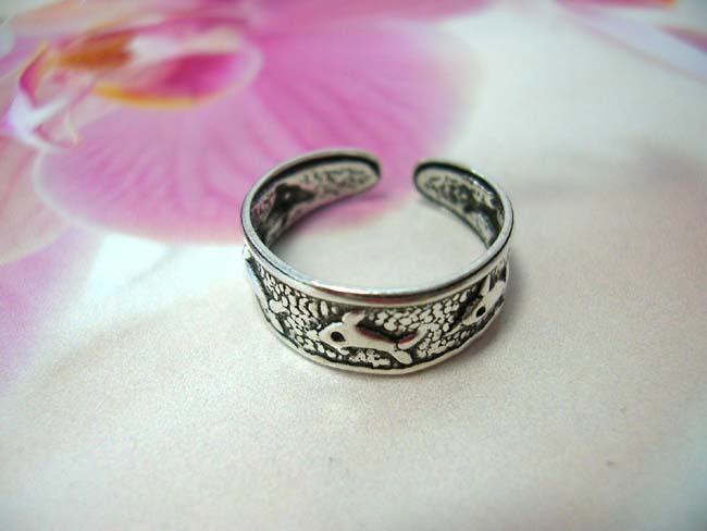 Bali jewelry wholesale supplier, Ocean dolphin lovers toering made from 925. sterling silver
